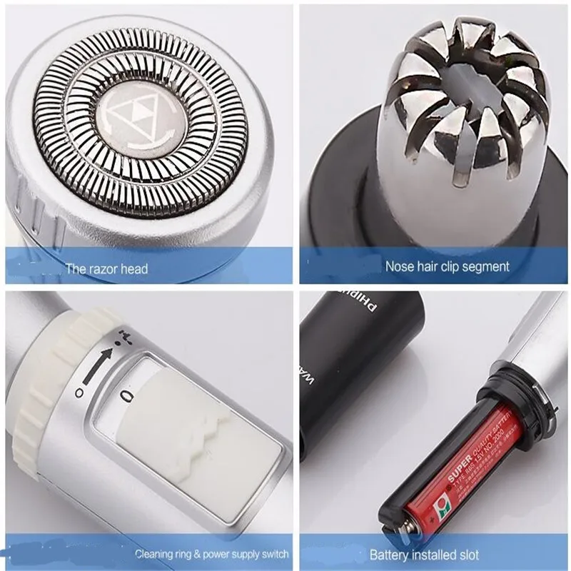 Портативный электрический триммер для волос в носу и ушах, Мужская бритва для бороды, бритва, мужской уход за лицом, стрижка, удаление волос, машинка для стрижки, вибрисса, ножницы для бритья