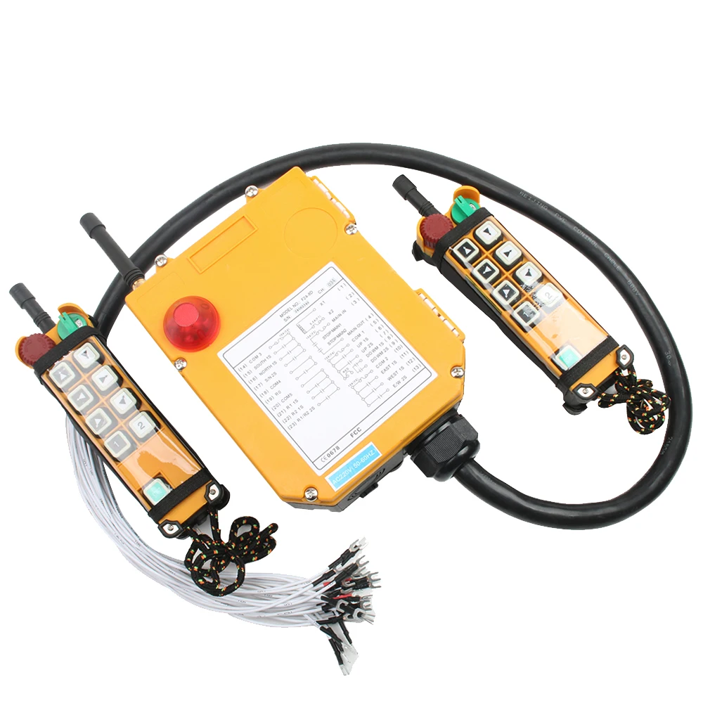 F24-8S F24-8D crane driving crane industrial wireless remote control industrial 1 receiver and 2 transmitter 220V 380V 24V