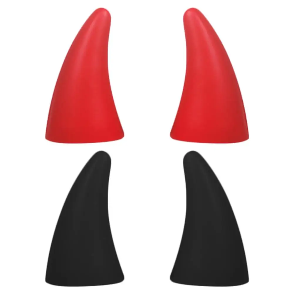 

3D Devil Horn Car Helmet 1 Pair Stereo Bumper Hood Stickers Car Roof Decoration Halloween Bull Horn Ornament For Cars Waterproof