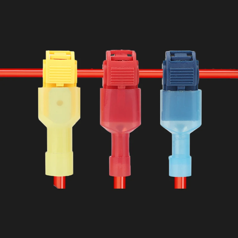 

T-type non-broken wire terminal lamps and lanterns quick wire connector splitter wire Insulated Male Female Terminals
