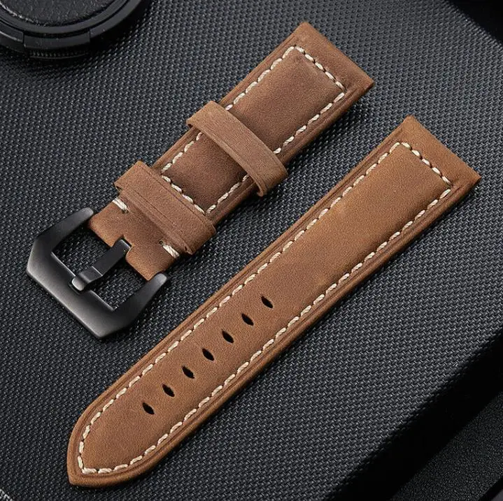 Pulseira para relógio garmin descent mk1 d2, pulseira de couro genuíno para garmin fenix 6x pro 5x plus 3 hr