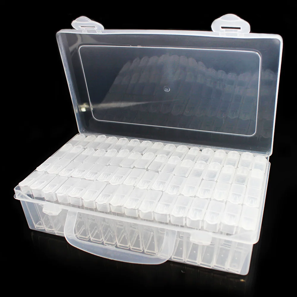 

42/64 Compartments Ornaments Jewelry Storage Box Plastic Adjustable Jewelry Small Things Sub-boxes Organizer Box Container