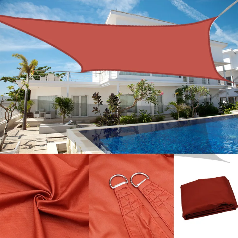 2*2.5M Rectangular Sun Shade Sail Outdoor Waterproof Sunshade Net Garden Swimming Pool Sun Canopy Multiple Colour Available