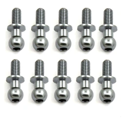 Tornillos de cabeza esférica hexagonal de Metal M3 para Tamiya TT01 TT02 Sakura D5 1/10 RC Drift Car, piezas de repuesto universales, 10 piezas