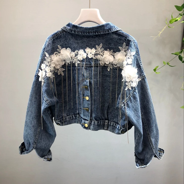 

Denim Jacket Women New Autumn Women's Jean Jackets Short Casual Denim Jacket 2019 Women Coat Long Sleeve Outerwear