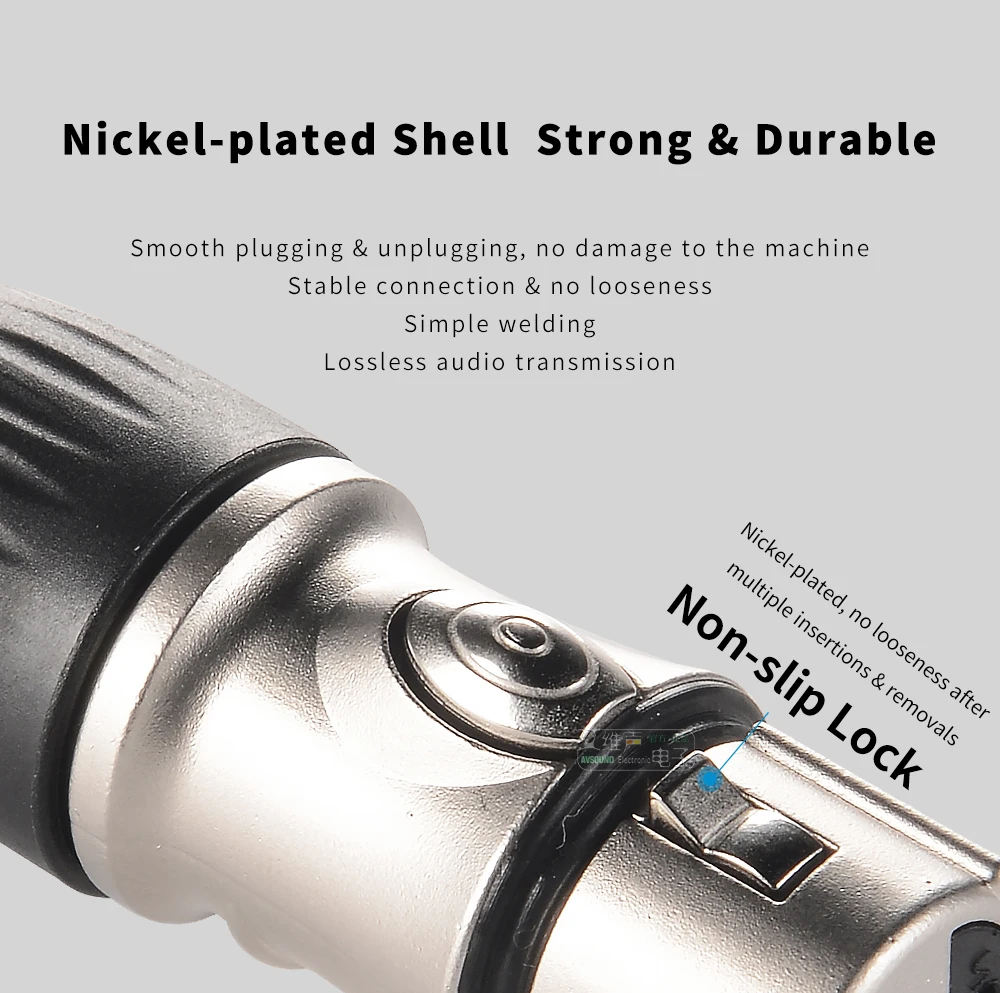5-Pin XLR Audio-Steckverbinder Männlich Weiblich für Mikrofon, Studiomixer, DJ-Equipment - Symmetrischer Abgeschirmter Professioneller Audio-Anschluss – Detail 24