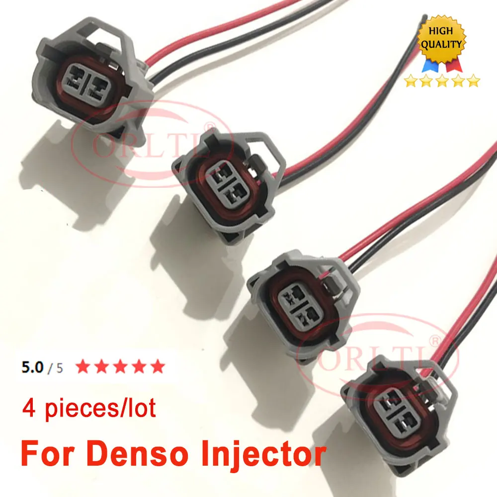 Fuel Injector Adapters Harness For Denso Female to EV1 Bosch Jetronic Male Wired Injector PnP Adapters Plug Clip Cable Wiring