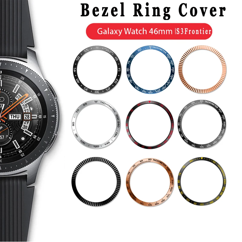 Metal Bezel Ring Case For Samsung Galaxy Watch 46mm 22mm Bezel Styling Frame Case Cover Protection For Samsung Gear S3 Frontier