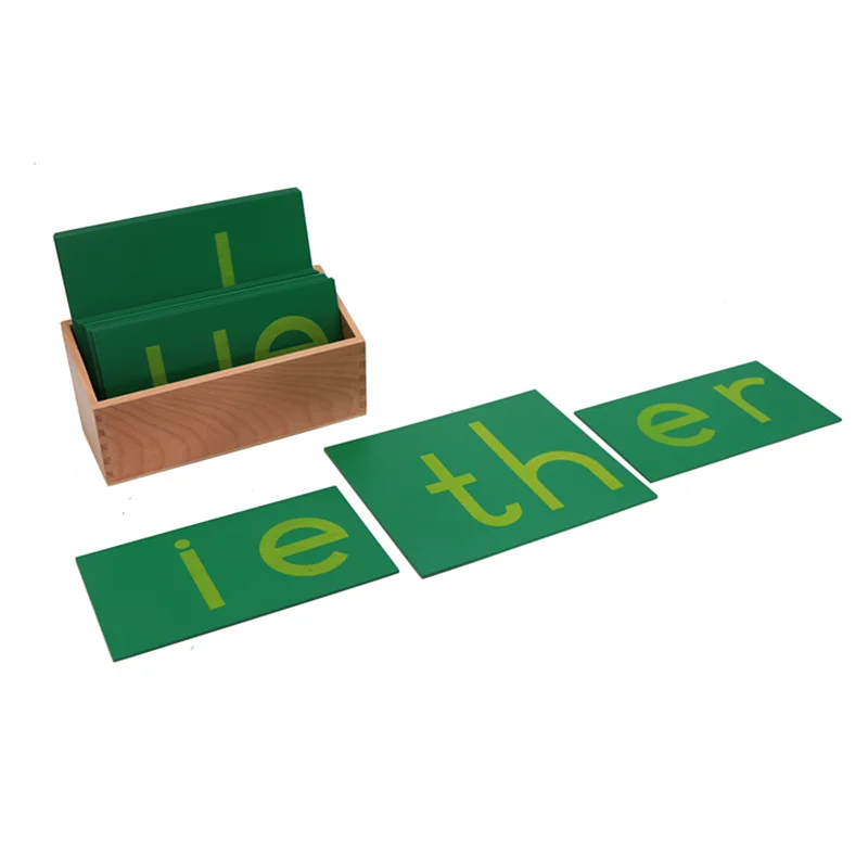 Sandpaper Double Letters Montessori Lower Case Alphabet Board Kids Language Learning Resources Early Childhood Education - view 2