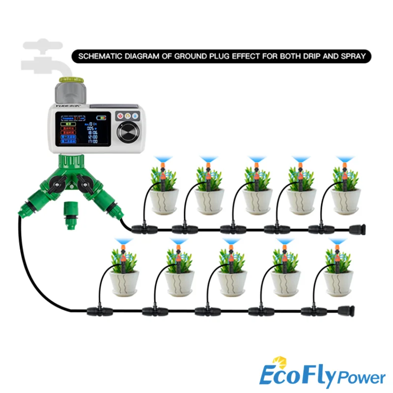 Solar Garden Watering Timer Automatic Electronic Watering Timer Digital Irrigation Controller System Water Timing Irrigation