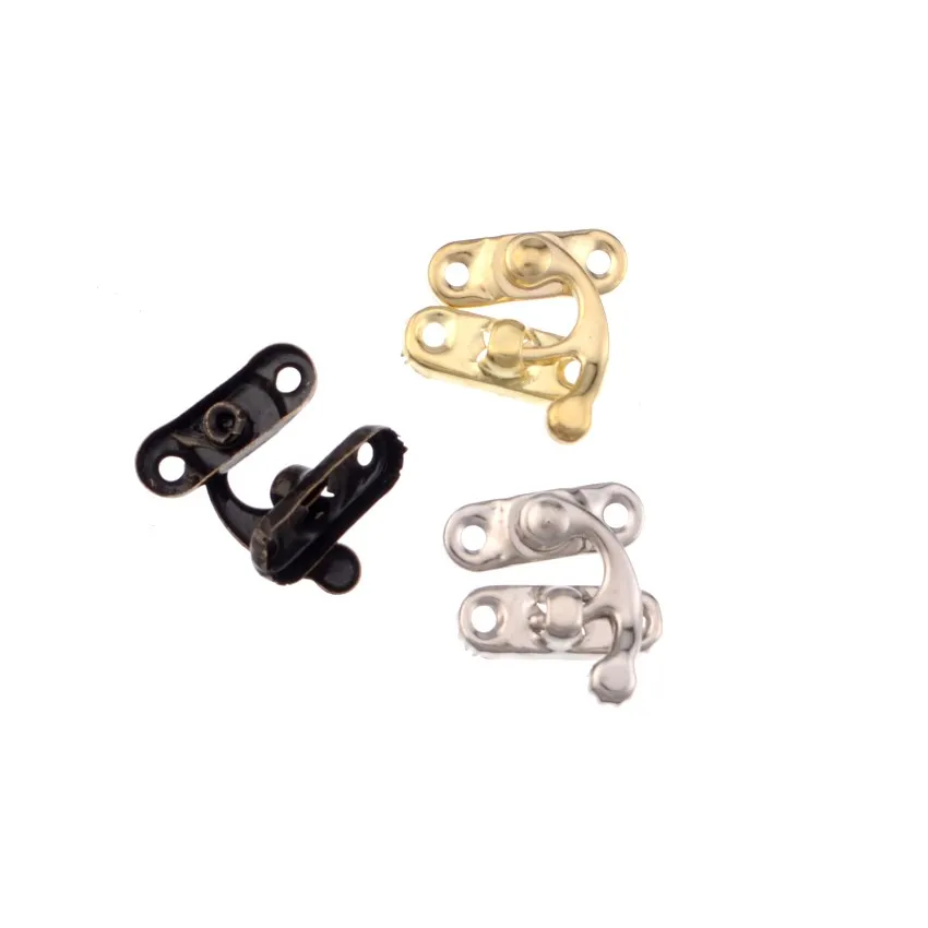 5x Antique Metal Lock Decorative Hasps Hook Gift Wooden Jewelry Box Padlock With Screws For Furniture Hardware