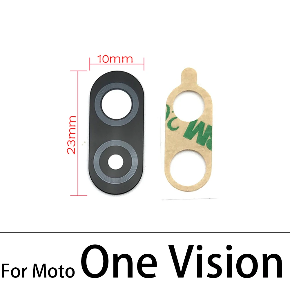 5Pcs，Rear Back Camera Glass Lens Cover For Moto One Zoom Fusion Plus Hyper Vision Macro With Adhesive Sticker