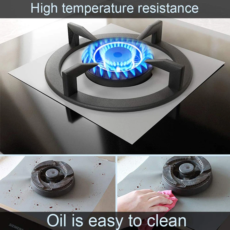 4 Pack Stove Protector Cover Liner Gas Stove Protector Gas Stove Stovetop Burner Protector Mat Cooker Cover Kitchen Accessories