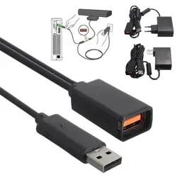 Adapter zasilacza do ładowarki kabel do ładowania USB dla X-box 360 czujnik kinetyczny