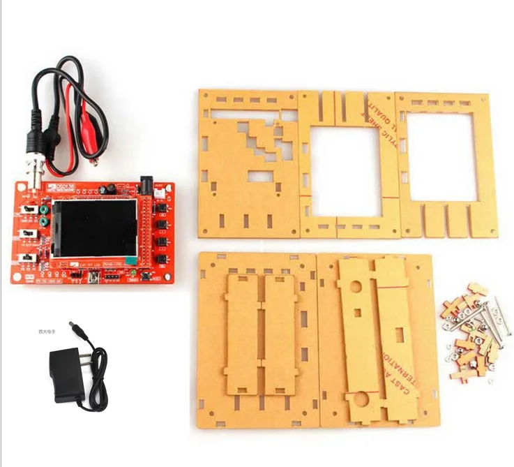 Kit de osciloscopio Digital de bolsillo DSO138, 2,4 "TFT, SMD soldado + acrílico, carcasa de bricolaje para DSO138