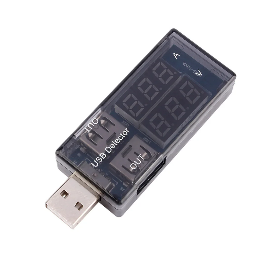 جديد أحمر + أزرق مزدوج USB الجهد الحالي شحن كاشف تستر بطارية الفولتميتر مقياس التيار الكهربائي شاحن الطبيب