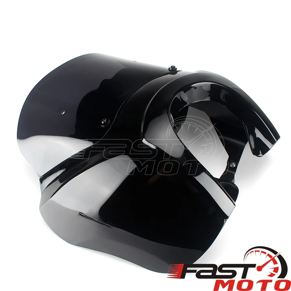 Retro Motorcycle Front Headlight Mask Fairing Clear Smoke Windshield For Harley Softail Standard 18-21 Deflector Hardware Kits