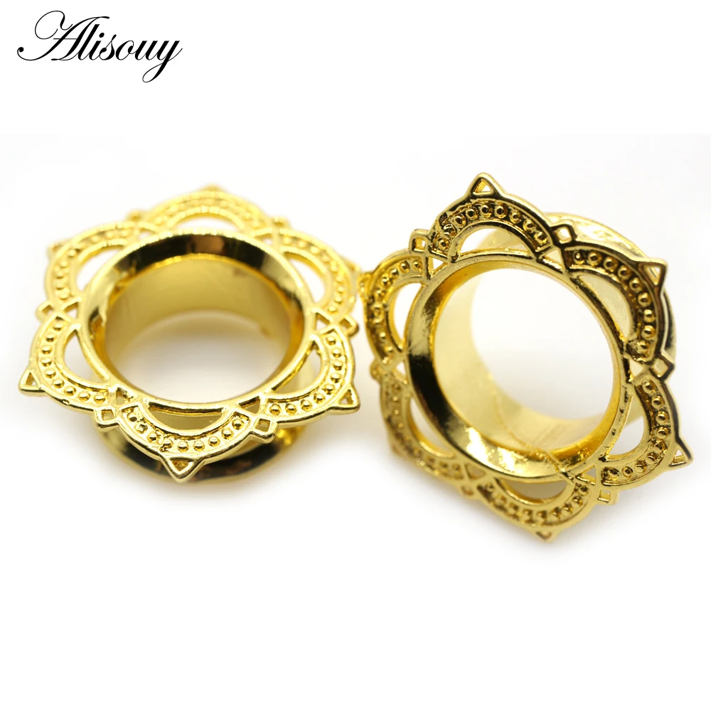 Flower Ear Plugs Tunnel Expanders Stretcher Set