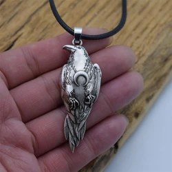 Crow Pendant Necklace Punk Bird Raven Gothic Vintage Fashion Men's Viking Necklace Jewelry