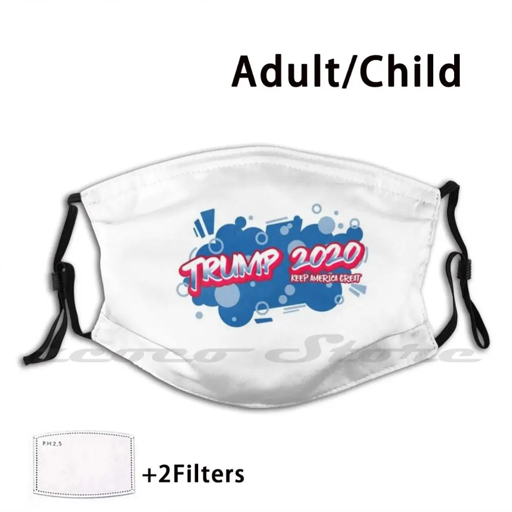 

Trump 2020 Keep America Great Script Graphic Washable Trending Customized Pm2.5 Filter Mask Politics Trump 2020 Maga Encourage