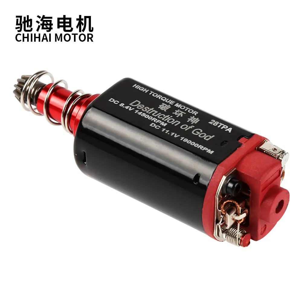 Imagem -03 - Airsoft Motor Longo d Buraco de Baixa Velocidade Alta Torque Aeg Caixa de Velocidades Atualizar para Gel Blaster Atacado Peças Chf480wa28tpa 19000rpm