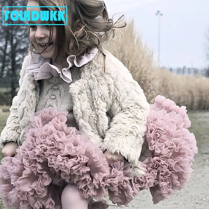 Spring Kids Girls Tulle Skirt Baby Children Tutu Pettiskirt Skirt Fashion Girl Princess Skirts Ball Gown Midi Skirt FoR GirLs