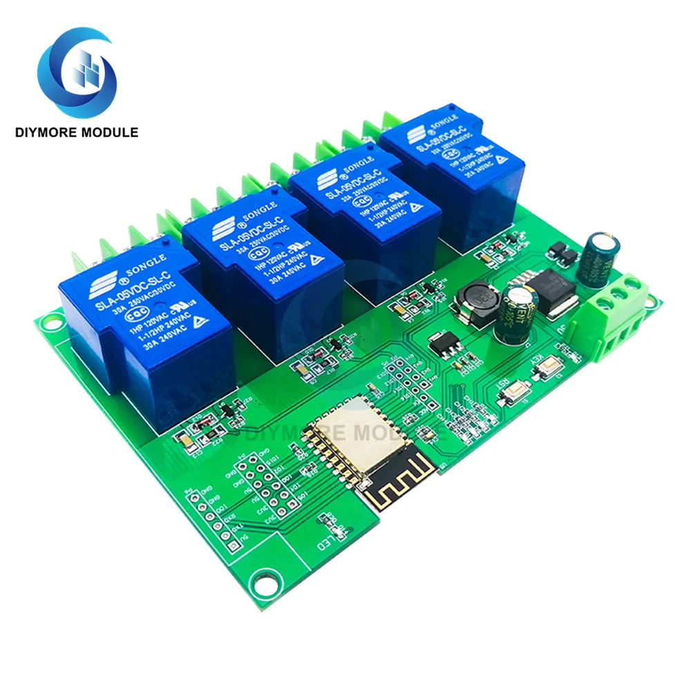 ESP8266 WIFI 4 Channel Relay Module ESP-12F Development Board DC 5V 7-28V 30A For Arduino Smart Home Wireless Control