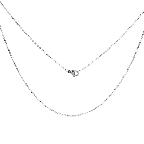 Trend 304 Stainless Steel Link Cable Chain Necklace  Dull Silver Color  50cmlong, Chain Size: 1.7x1.3mm( 1/8