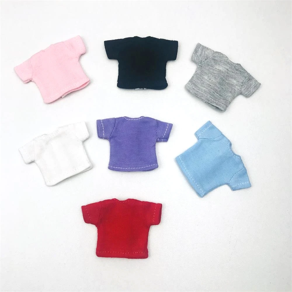 1PCS New OB11 Dolls clothes Casual T-shirt  Short Cute T-shirt for ob11,obitsu11,Molly,1/12 bjd Dolls Accessories