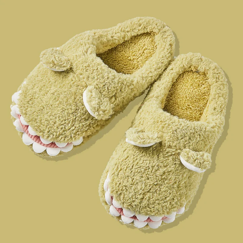 New Autumn Winter Children Shoes Korean Cartoon Dinosaur Cotton Slippers Boys And Girls Home Slippers Baby Toddler Shoes CSH1127