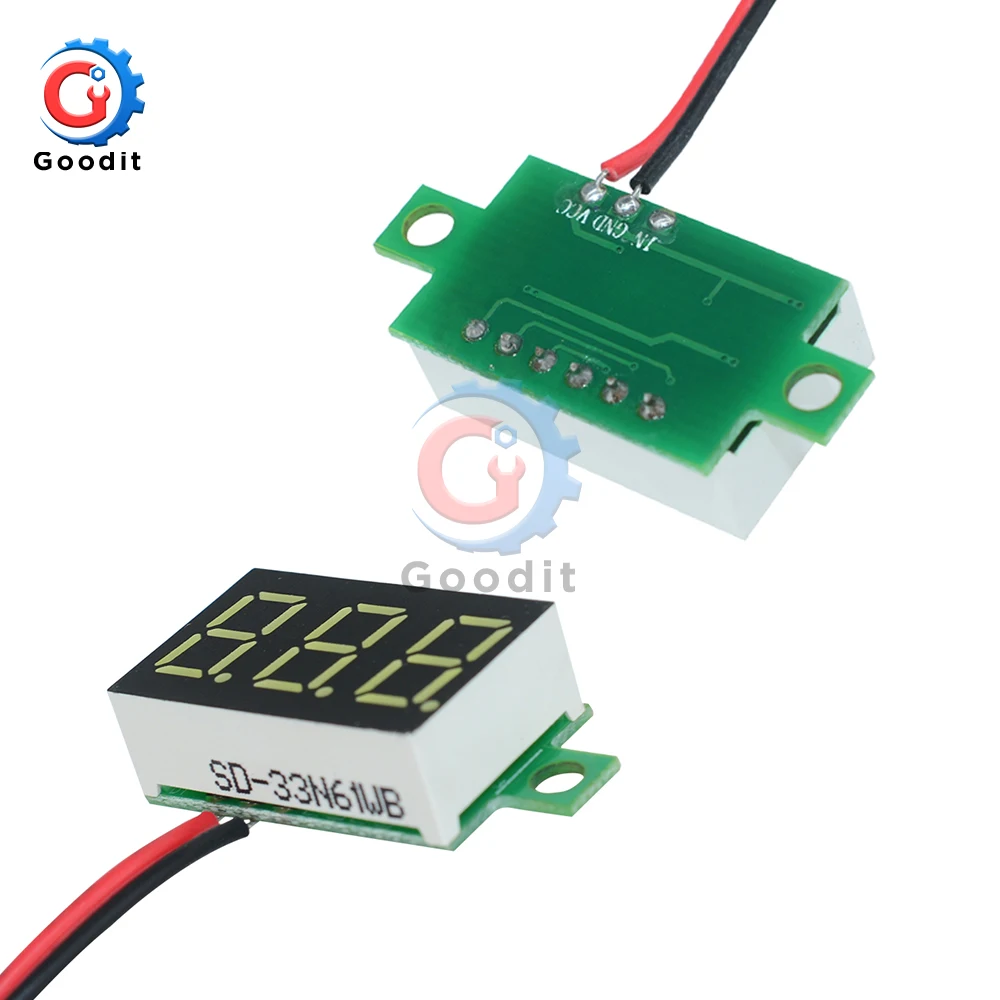 Mini Digital Voltmeter Voltage Tester Meter 0.36\'\' DC 4V-32V LED Screen Electronic Parts Accessories Digital Voltmeter 12V 24V