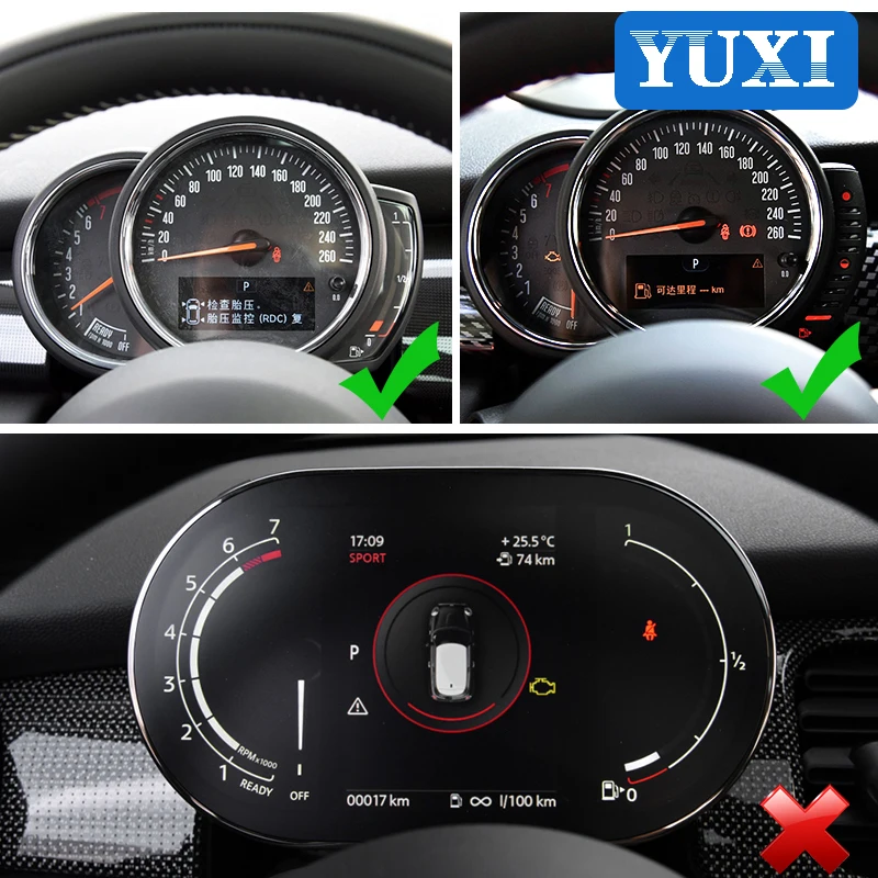 Car Dashboard Decorative Frame  For BMW MINI ONE CooperS F54 F55 F56 F57 F60 Tachometer Cover Car Interior Styling Modification