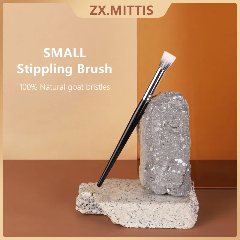 Küçük ölçekli stistimakyaj fırçası 100% Saikoho doğal keçi kıl çift katmanlı vakıf kapatıcı allık vurgulamak güzellik aracı