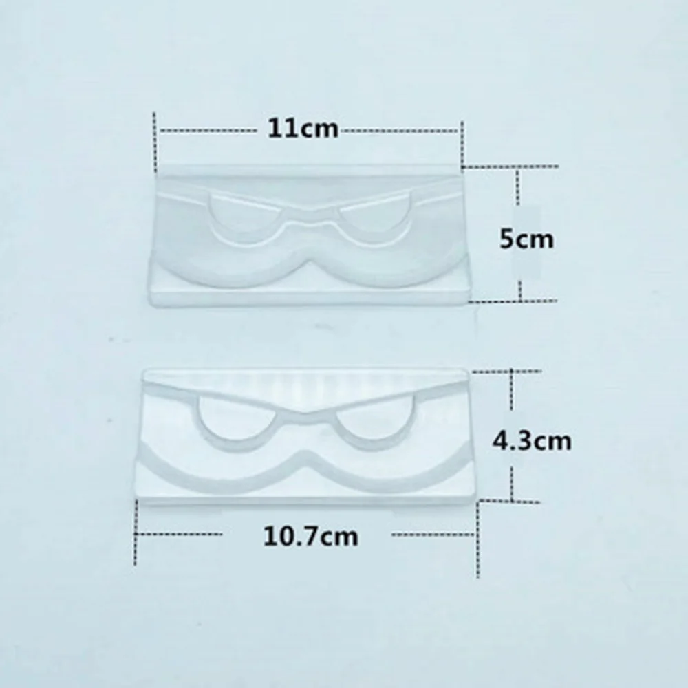 10/20pcs Transparent Lash Trays Plastic Square Transparent Mink Lash Holder Eyelash Tray for 22mm Eyelash Packaging Box Round