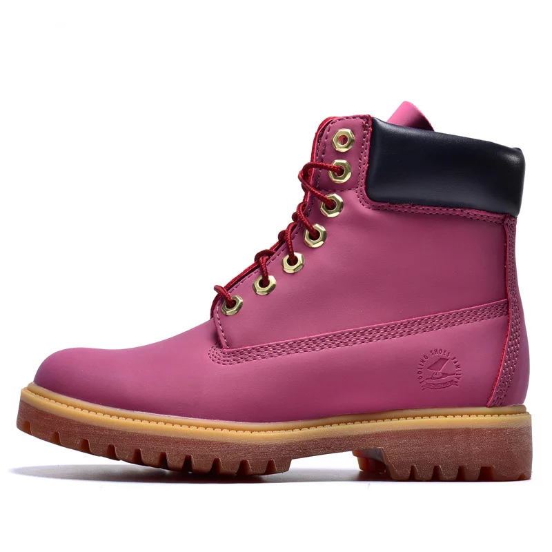 DOYUTIG Brand White Color Cow Leather Outdoor Boots For Men&Women Casual Couples Boots Fashion Breathable Military Boots SG003