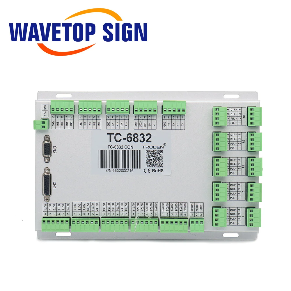 WaveTopSign Trocen Vibrating Knife Cutting Motion Controller TC-6832 Easy to Operate 7inch Touch Screen for CNC Vibrating Knife
