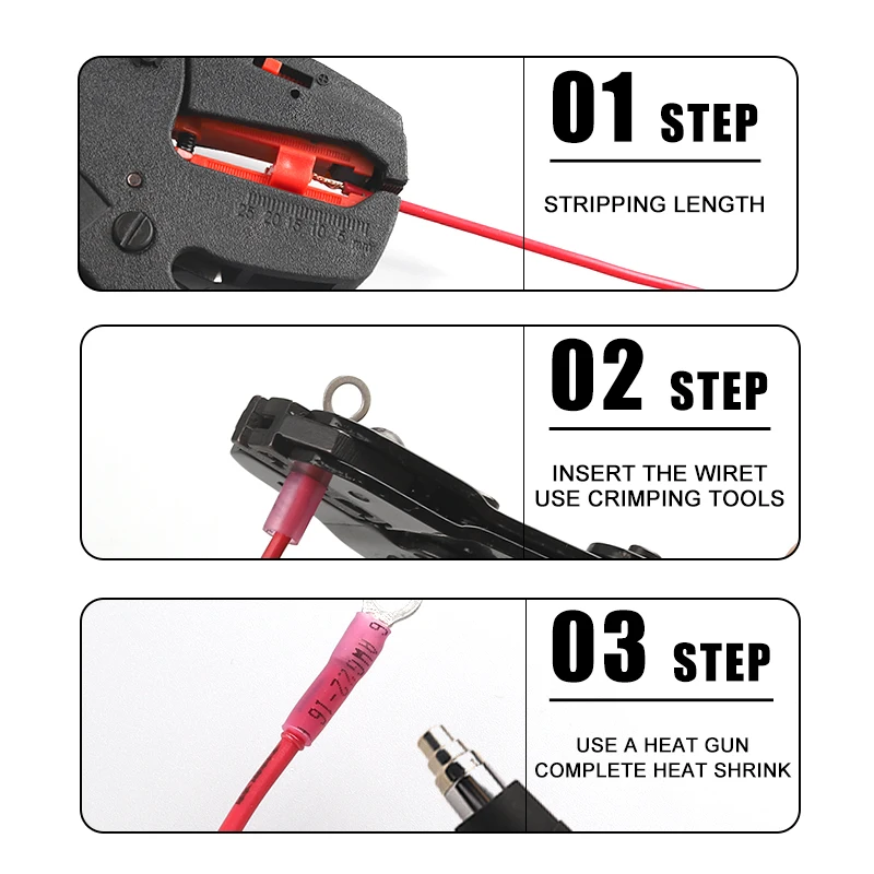 50PCS SV Spade Fork Crimp Cable Terminal Insulated Heat shrink Wire Connector Electric Wiring Terminal SV1.25/2/5.5 22-10AWG