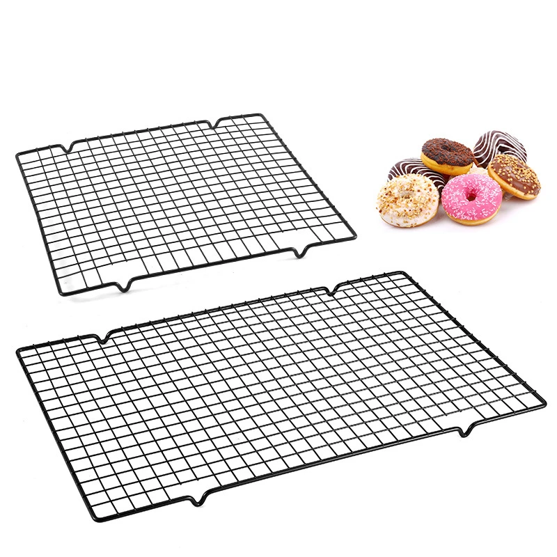 Nonstick Single Layer Stainless Steel Cooling Grid Tray Cake Bread Drying Stand Barbecue Cookie Baking Rack Shelf Kitchen Tools