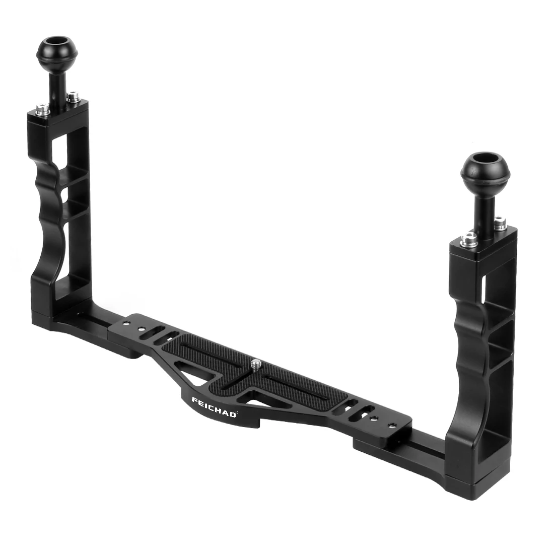 Aluminum Alloy Diving Tray Base Bracket Dual Handheld Grip for Gopro for DJI Action Camera Underwater Photography