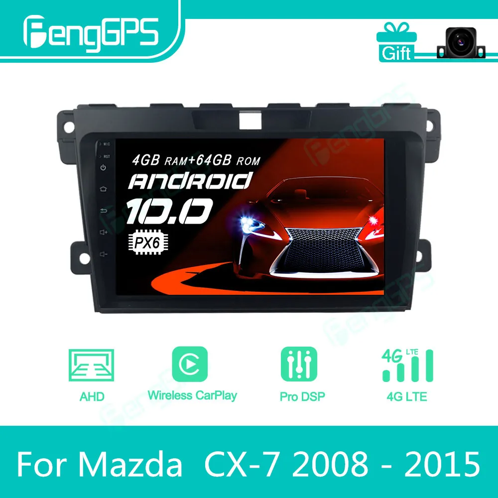 For Mazda  CX-7 2008 - 2015 Android Car Radio Stereo Multimedia Player 2 Din Autoradio GPS Navigation PX6 Unit Screen Display