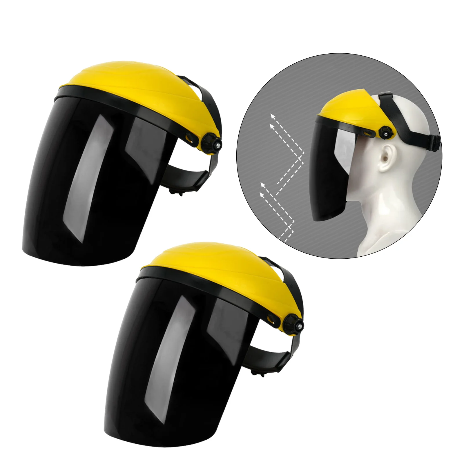 Anti-Fog Full Face Shield Headgear Wide Visor Universal Grinding Welding Helmet Professional Reusable Face Cover