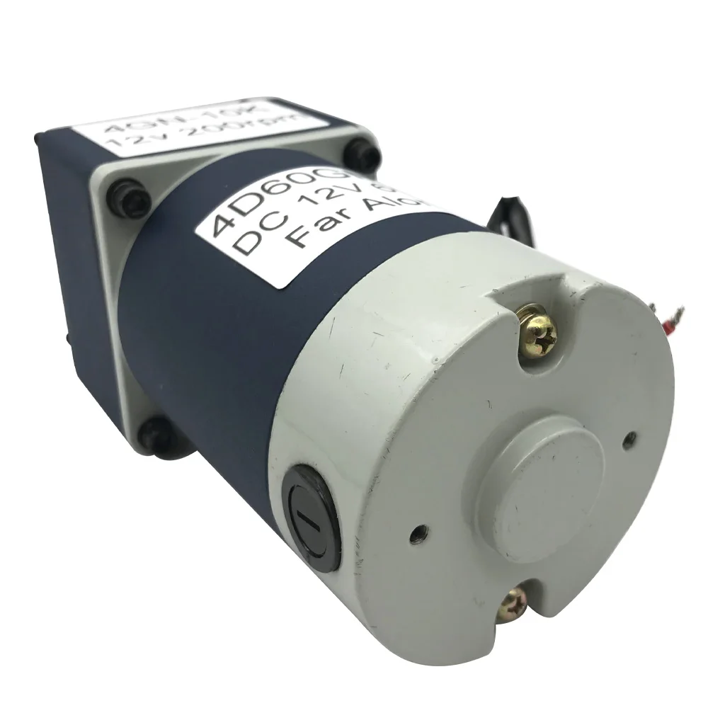 60W Micro Geared Reducer Motor DC 12V 24V Low Speed 10 To 600RPM High Torque 3.2 To 100KG Adjustable Speed Reversible Motor