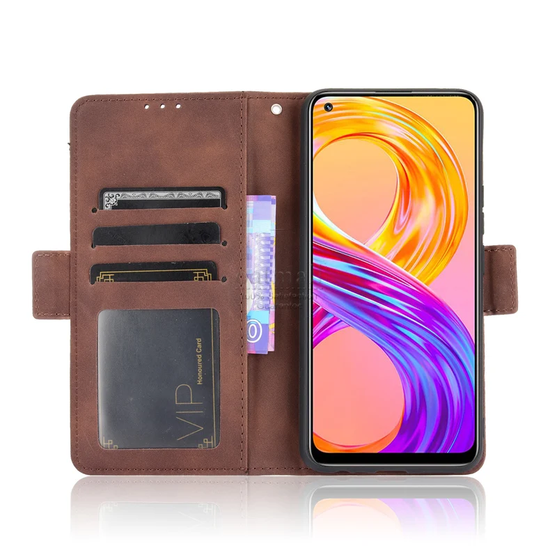Portemonnee Hoesjes Voor Oppo Realme 8 / 8 Pro 4G Case Magnetische Sluiting Boek Flip Cover Lederen Kaart Fotohouder Tassen