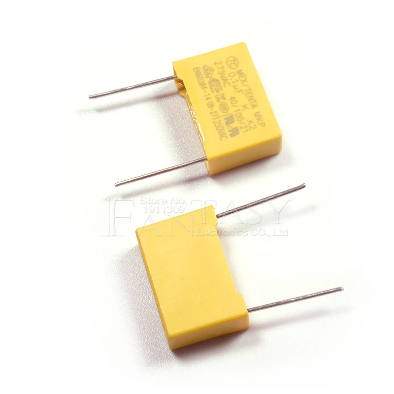 20pcs 100nF capacitor X2 capacitor 275VAC Pitch 15mm X2 Polypropylene film capacitor 275V 0.1uF