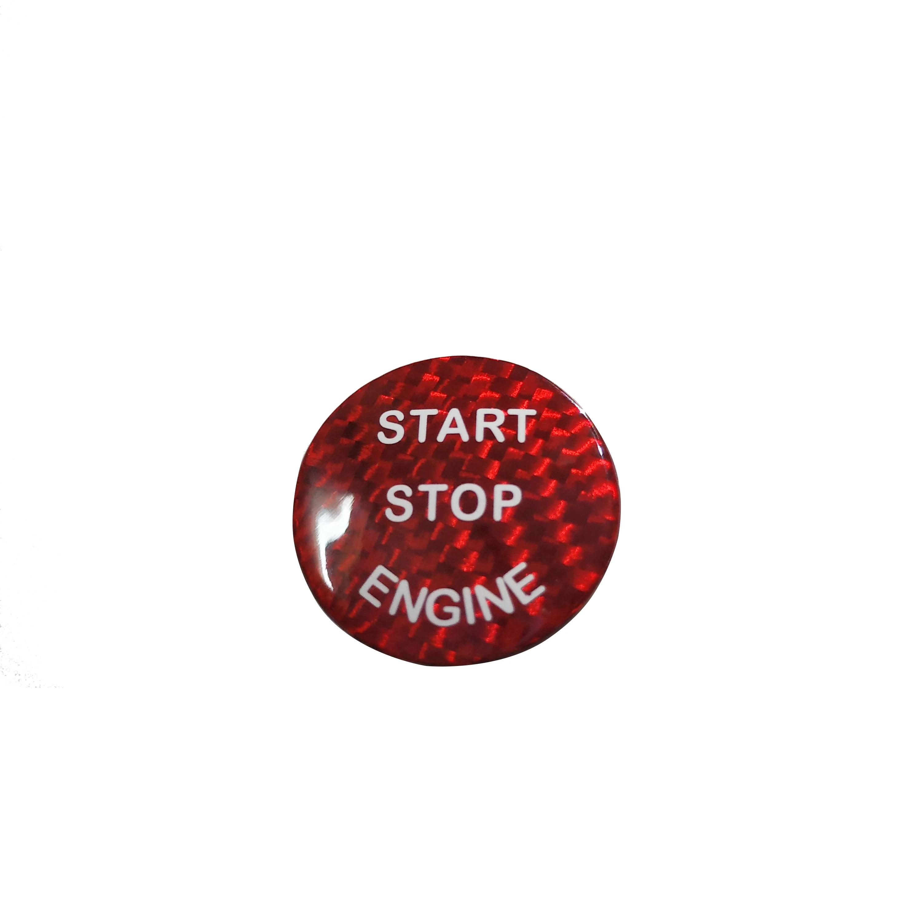 For BMW F20 F21 F22 F23 F30 F31 F32 F33 F10 F11 F12 F13 F01 F02 X1 Add On Style  Red Carbon Fiber Engine Start Button Cover