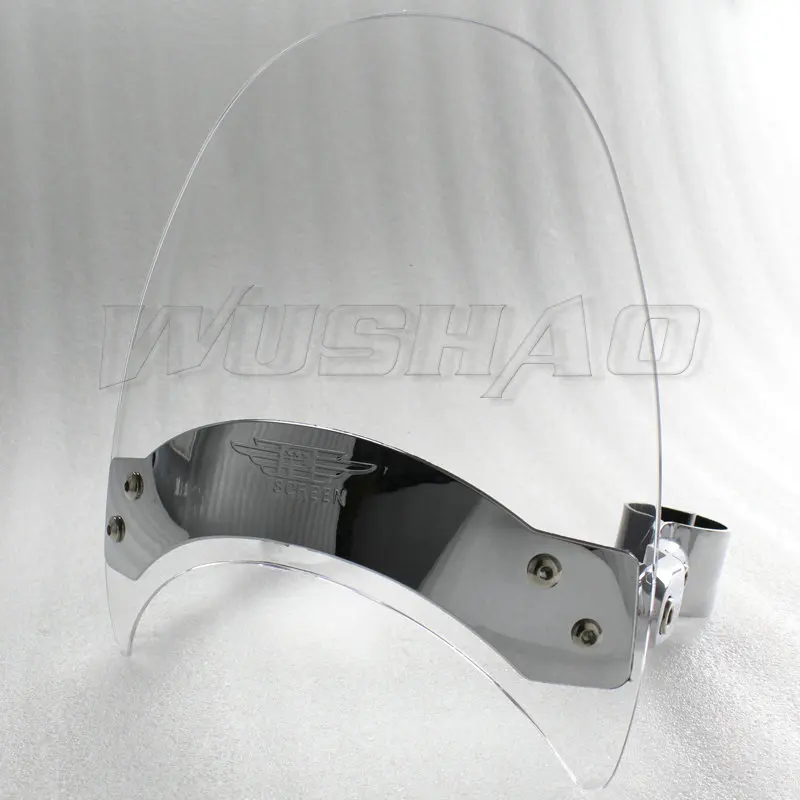 Windshield Windscreen For 1998 - 2019 Yamaha V-Star V Star XVS 650 XVS650 250 XV250 1100 XVS1100 Custom Front Fork Mount Screen