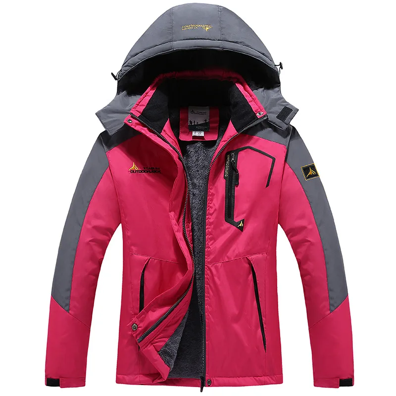 

Women Winter Inner Fleece Waterproof Hiking softshell Jackets Outdoor Sports Warm Camping Trekking Skiing Coat Proof Clothes