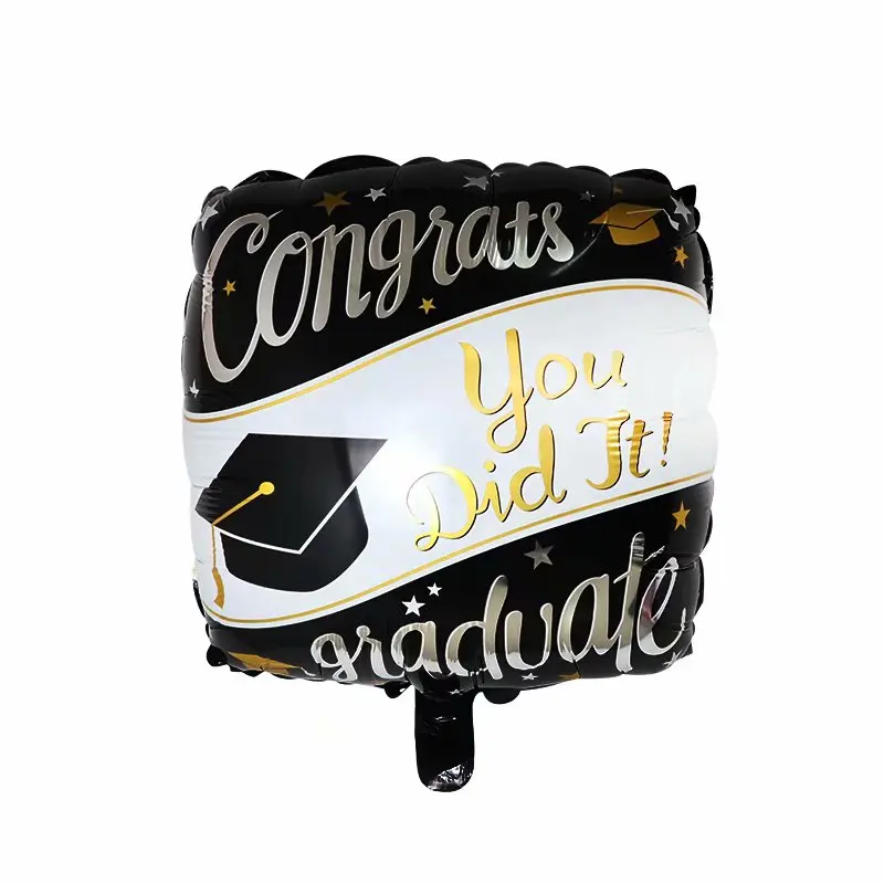 10pcs 18inch CongratsGrad Helium Balloons Back To School Graduation Foil Balloon Birthday Party Decoration Globos Supplies