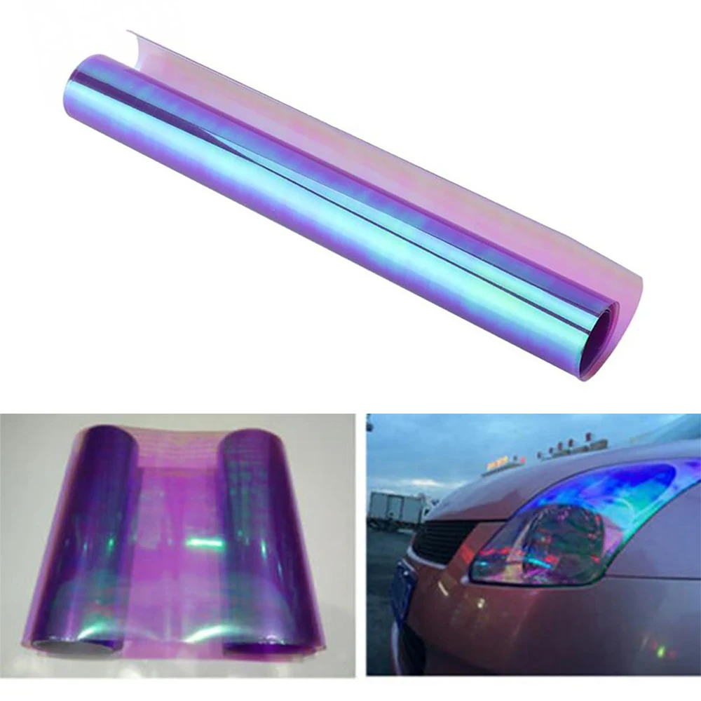 2020 New Car Styling Chameleon Headlight Taillight Vinyl Tint Car Sticker Light Film Wrap Automobile Headlamp Membrane 30x60cm