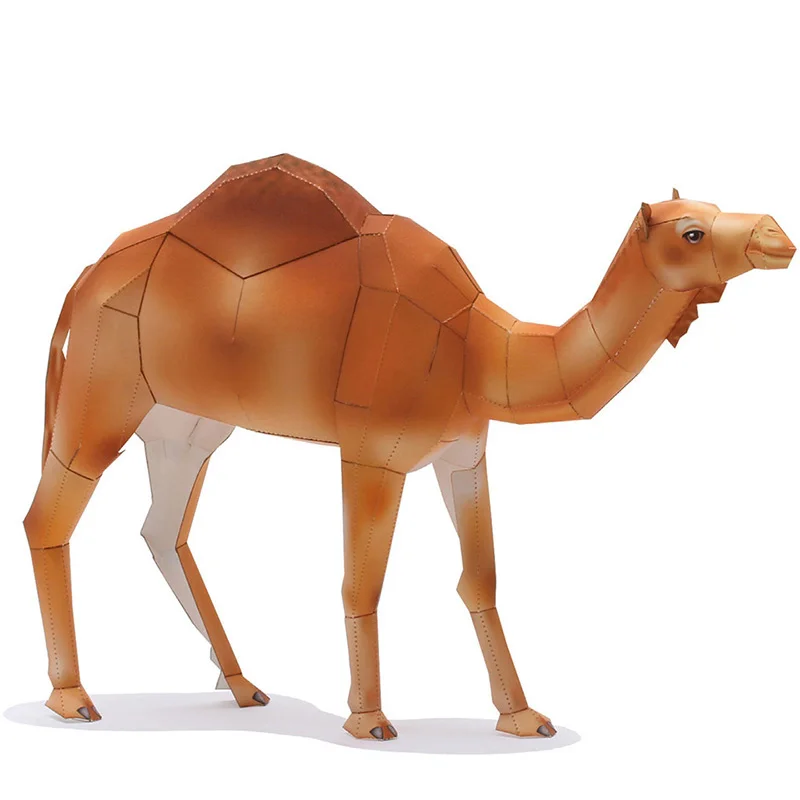 Desert Camel Origami Art Folding Mini Cute 3D Paper Model Papercraft Animal DIY Kids Adult Handmade Craft Toys QD-243